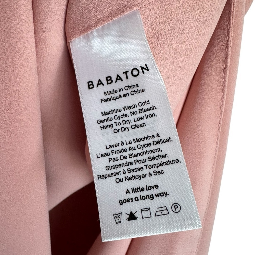 ARITZIA | BABATON Morris Racerback Top Pink Sleeveless V-Neck Flowy Blouse Small - Picture 4 of 8